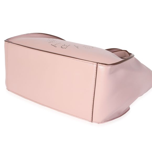 Stella McCartney Mauve Vegan Leather Perforated Logo Tote - Picture 6 of 8